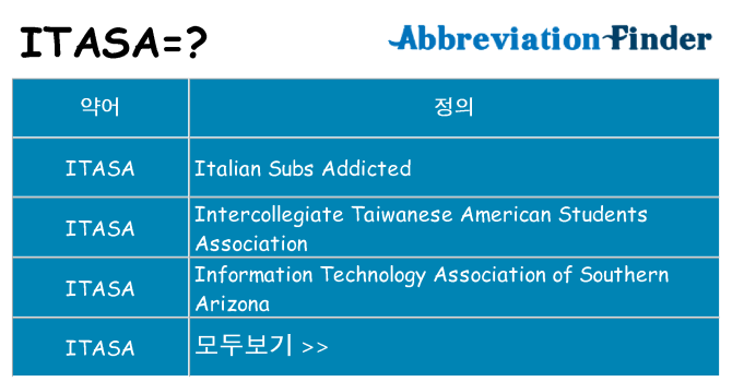 itasa 대 한 무엇을 서가