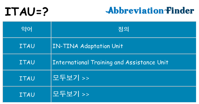 itau 대 한 무엇을 서가
