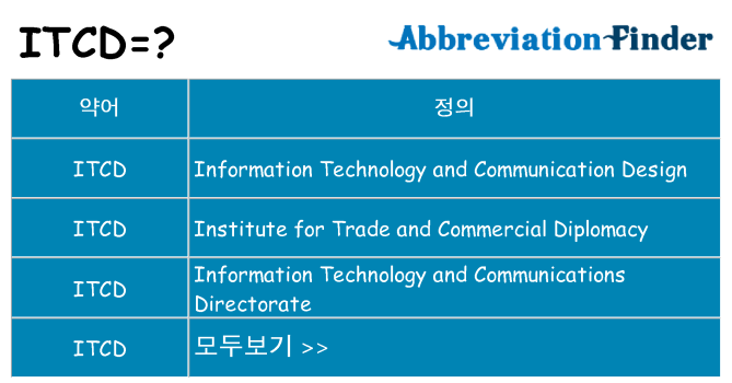 itcd 대 한 무엇을 서가