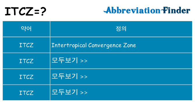 itcz 대 한 무엇을 서가