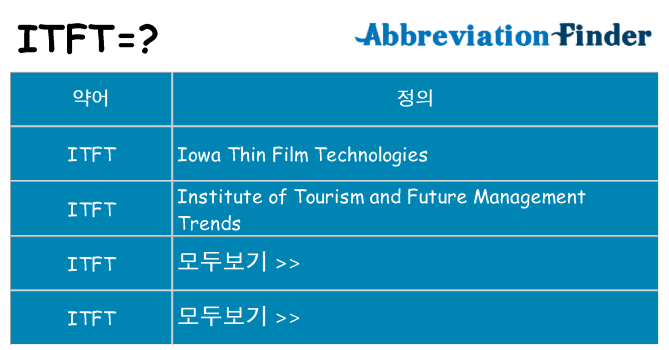 itft 대 한 무엇을 서가
