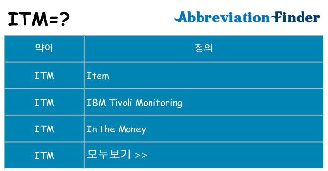 itm 대 한 무엇을 서가