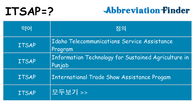 itsap 대 한 무엇을 서가