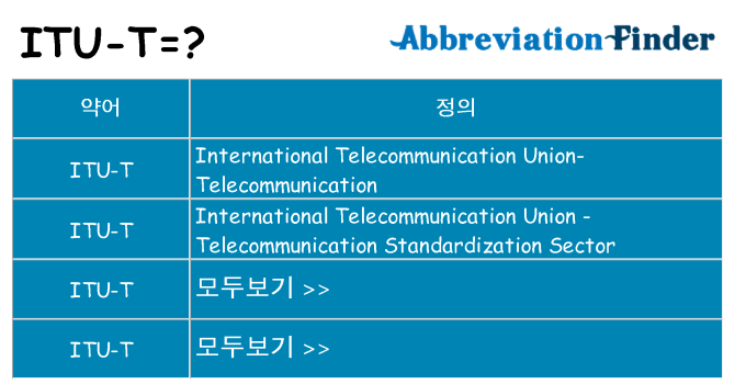 itu-t 대 한 무엇을 서가