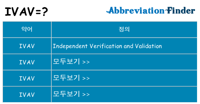 ivav 대 한 무엇을 서가