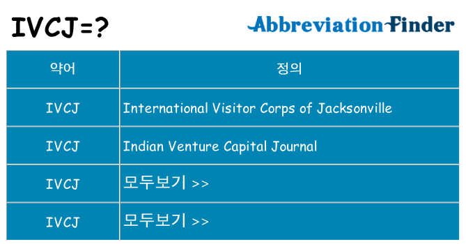 ivcj 대 한 무엇을 서가