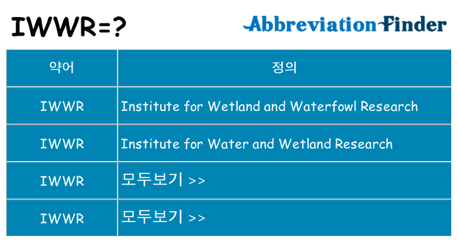 iwwr 대 한 무엇을 서가