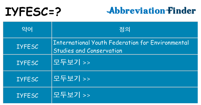 iyfesc 대 한 무엇을 서가