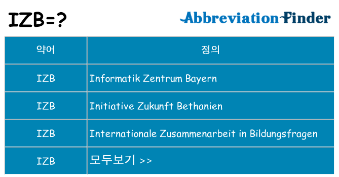 izb 대 한 무엇을 서가