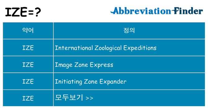 ize 대 한 무엇을 서가