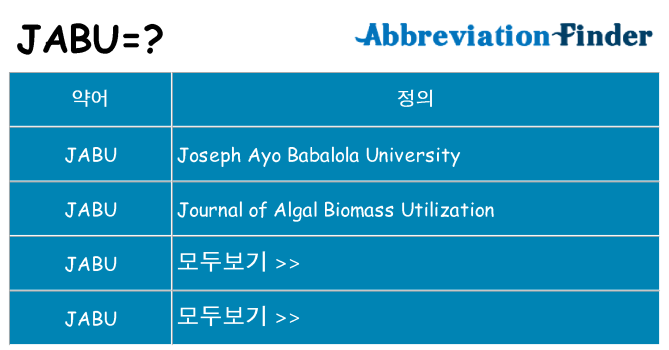 jabu 대 한 무엇을 서가