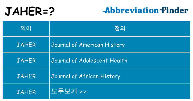 jaher 대 한 무엇을 서가