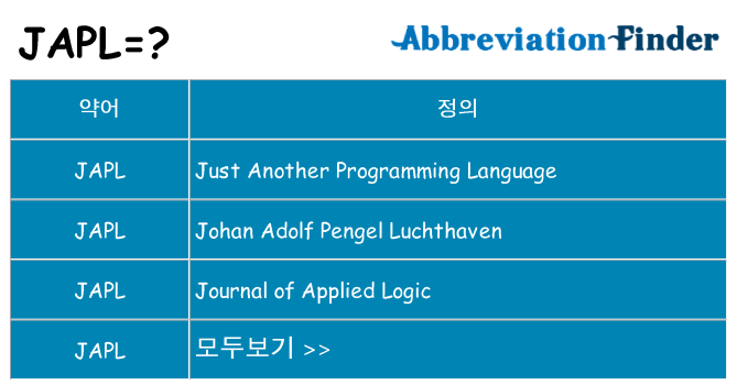 japl 대 한 무엇을 서가