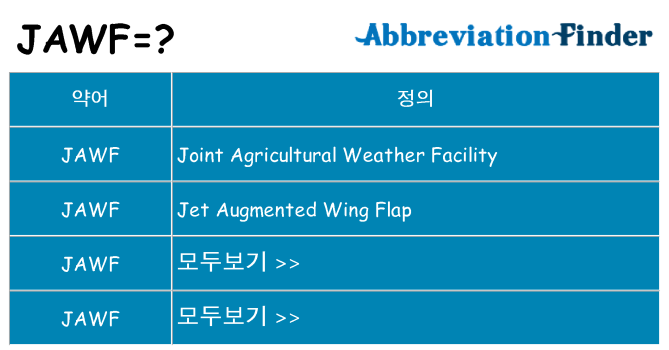 jawf 대 한 무엇을 서가