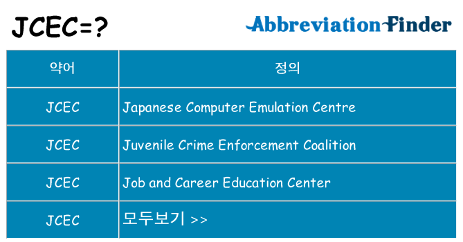 jcec 대 한 무엇을 서가