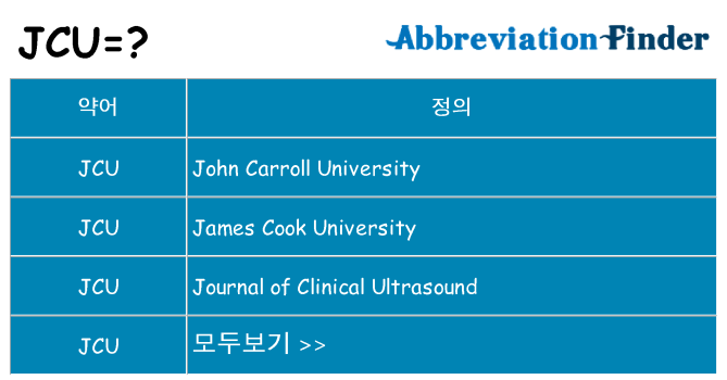 jcu 대 한 무엇을 서가