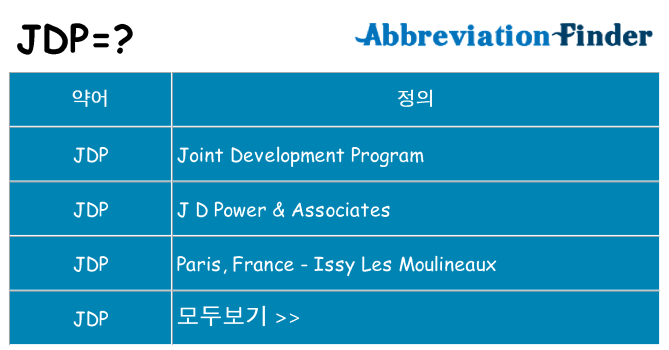 jdp 대 한 무엇을 서가