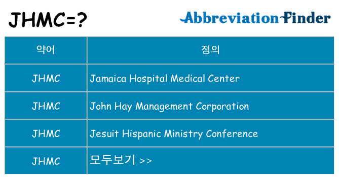 jhmc 대 한 무엇을 서가