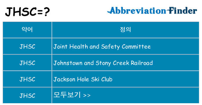 jhsc 대 한 무엇을 서가