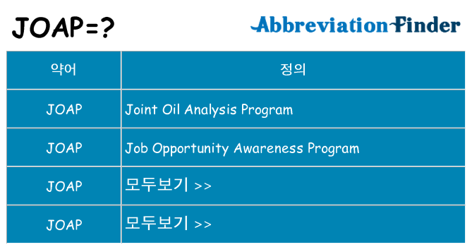 joap 대 한 무엇을 서가