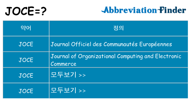 joce 대 한 무엇을 서가