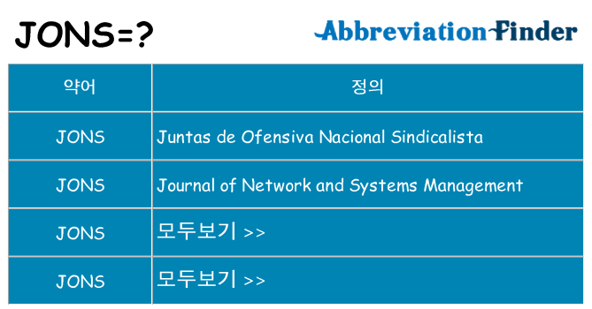jons 대 한 무엇을 서가