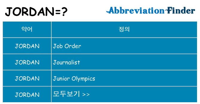 jordan 대 한 무엇을 서가
