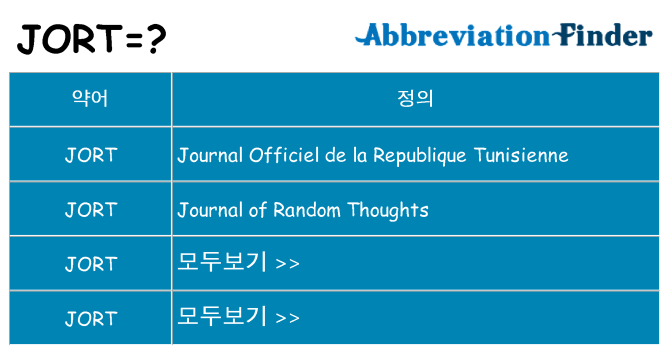 jort 대 한 무엇을 서가