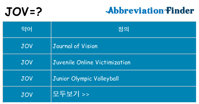 jov 대 한 무엇을 서가