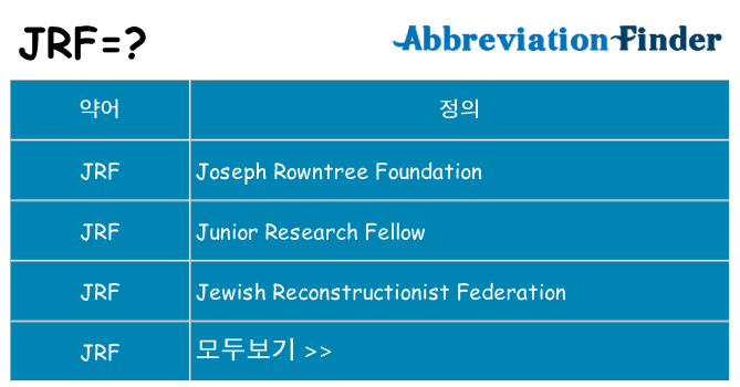 jrf 대 한 무엇을 서가