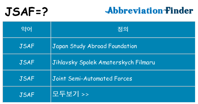 jsaf 대 한 무엇을 서가
