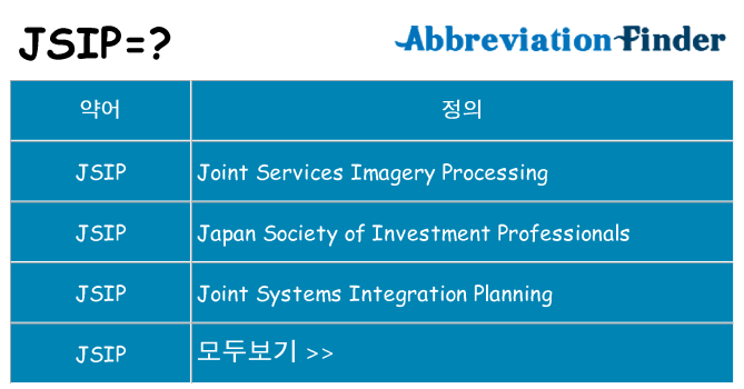 jsip 대 한 무엇을 서가