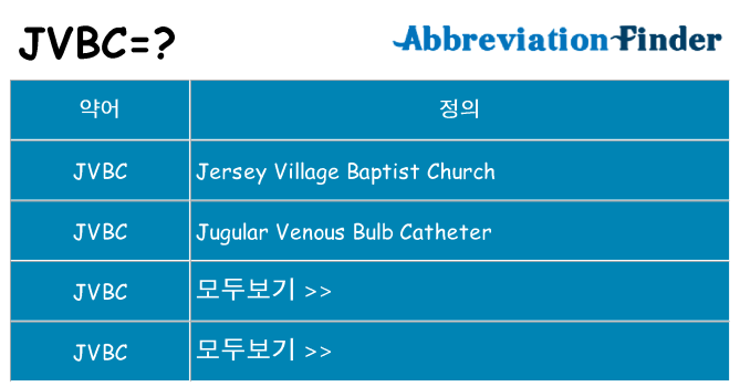 jvbc 대 한 무엇을 서가