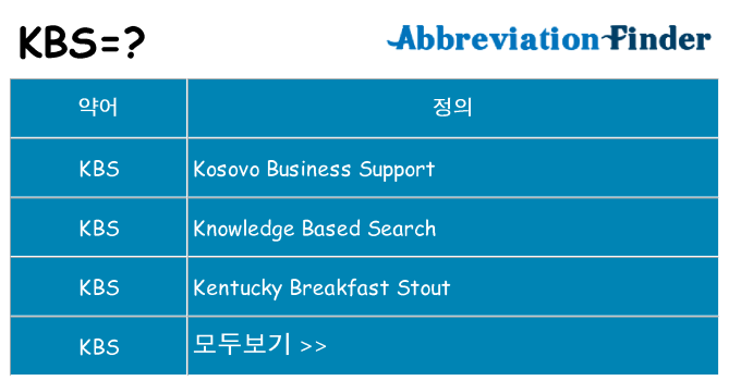 kbs 대 한 무엇을 서가