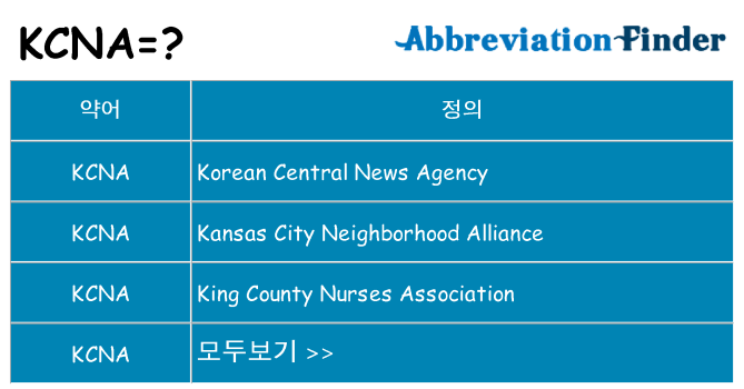 kcna 대 한 무엇을 서가