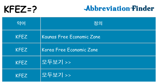 kfez 대 한 무엇을 서가