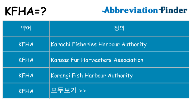 kfha 대 한 무엇을 서가
