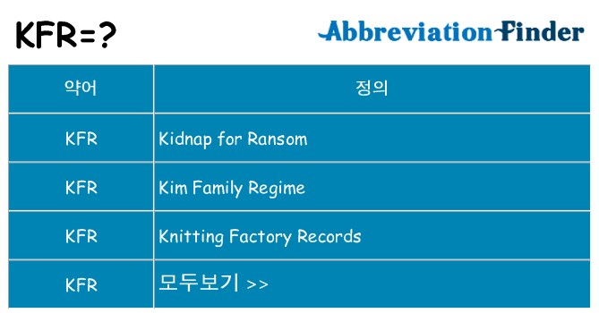 kfr 대 한 무엇을 서가