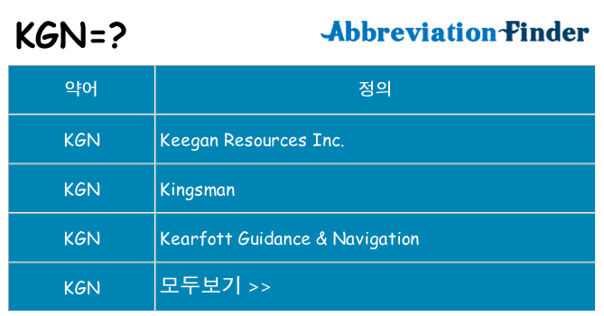 kgn 대 한 무엇을 서가
