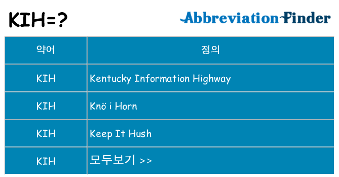 kih 대 한 무엇을 서가
