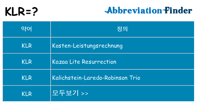 klr 대 한 무엇을 서가