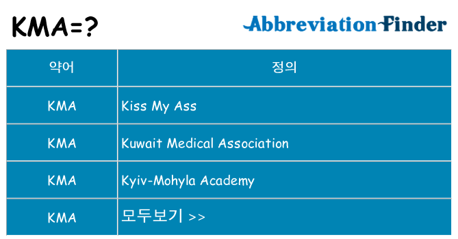 kma 대 한 무엇을 서가