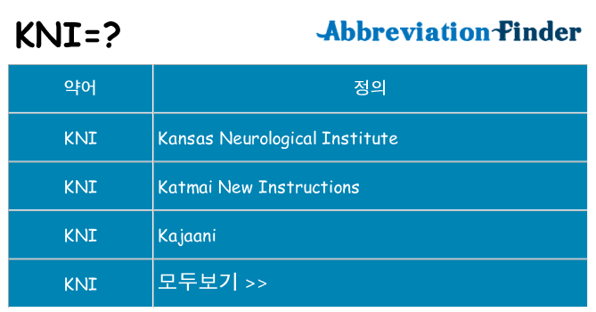 kni 대 한 무엇을 서가