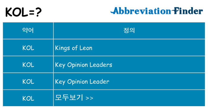 kol 대 한 무엇을 서가