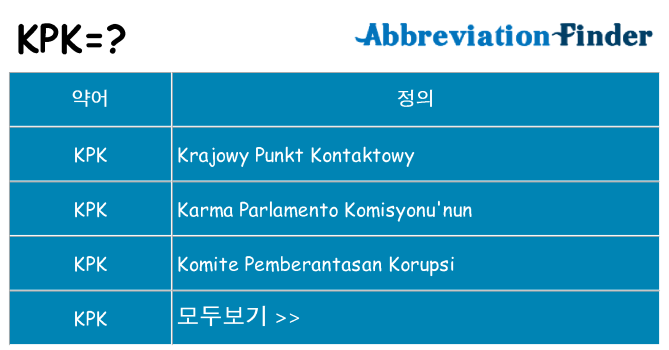 kpk 대 한 무엇을 서가