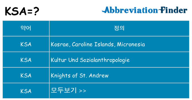 ksa 대 한 무엇을 서가