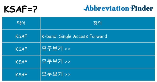 ksaf 대 한 무엇을 서가