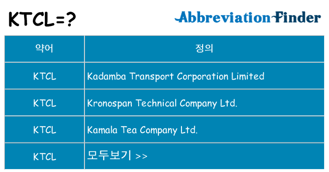 ktcl 대 한 무엇을 서가