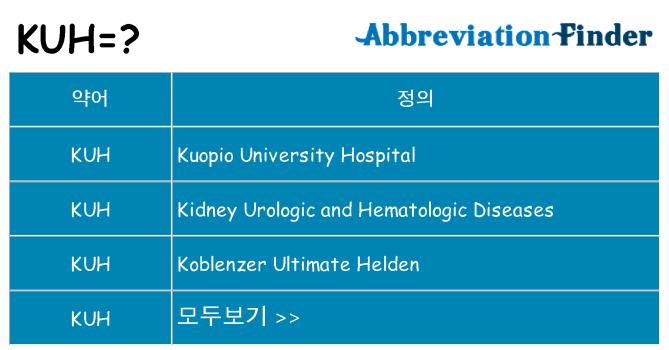 kuh 대 한 무엇을 서가