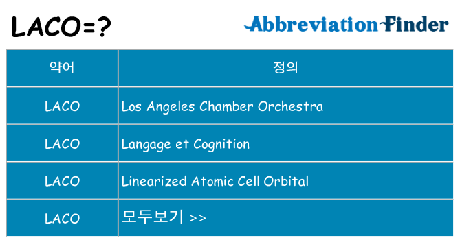laco 대 한 무엇을 서가